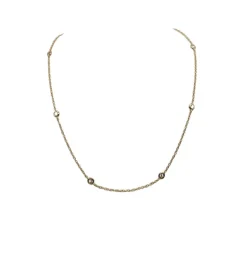 Collier or jaune serti de diamants