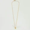 Collier or jaune solitaire