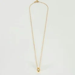 Collier or jaune solitaire