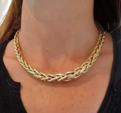 Collier Or 18k Maille Palmier