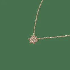 Collier or rose 18 carats serti de diamants