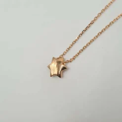 Collier or rose 18 carats serti de diamants