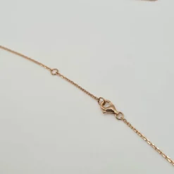 Collier or rose 18 carats serti de diamants