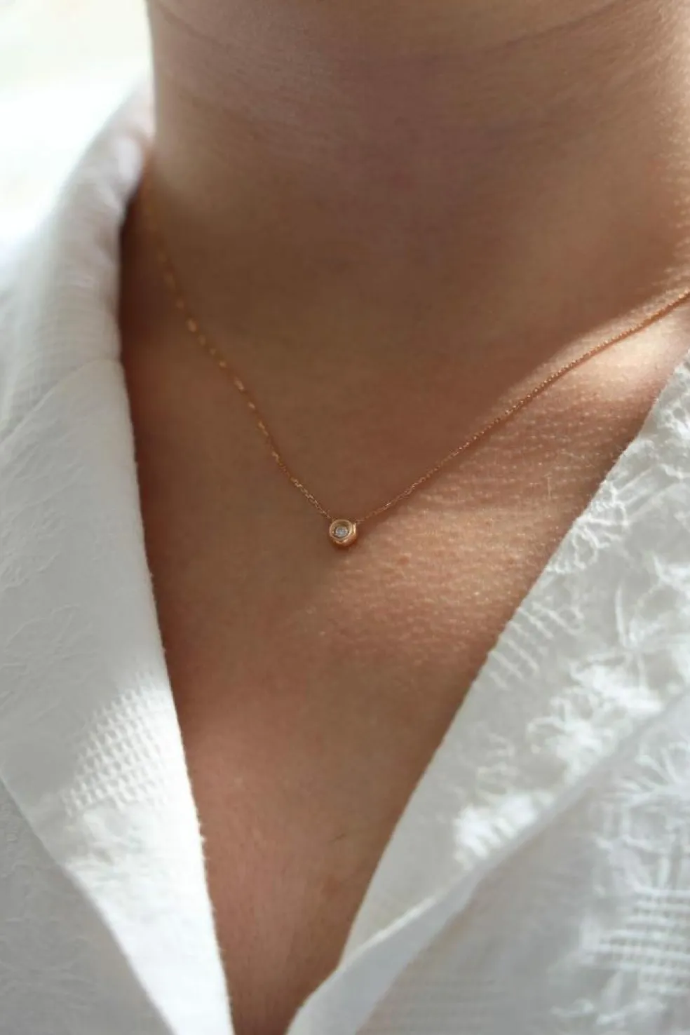 Collier Or rose Diamant