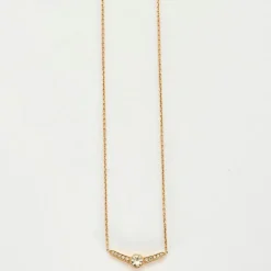 Collier or rose diamant