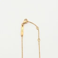 Collier or rose diamant