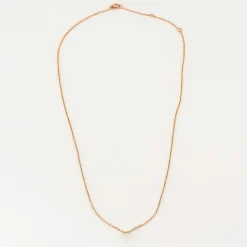COLLIER OR ROSE DIAMANT 0,10ct