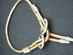 Collier or rose diamants