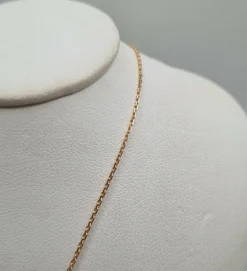Collier or rose et saphir rose