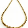 Collier Or Rose Maille Corde