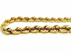 Collier Or Rose Maille Corde