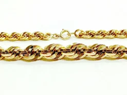 Collier Or Rose Maille Corde
