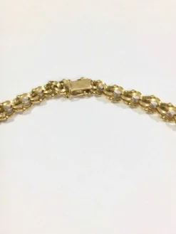 Collier Or Rose maille entrelacée