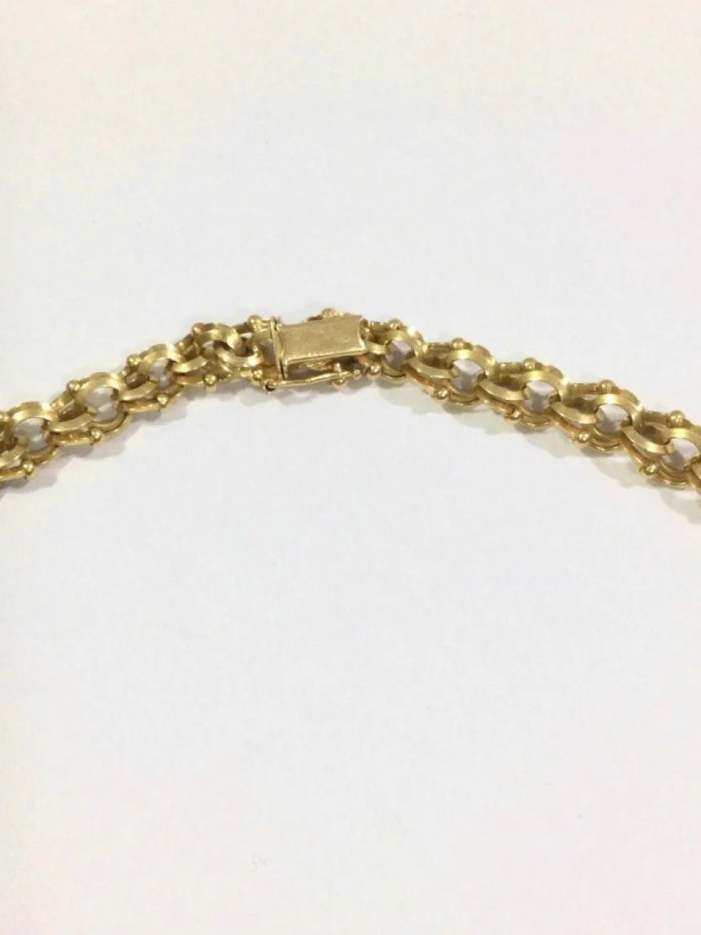 Collier Or Rose maille entrelacée