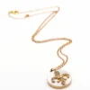 Collier Or Rose Nacre et Diamants