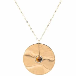 Collier Or rose oeil-de-Tigre