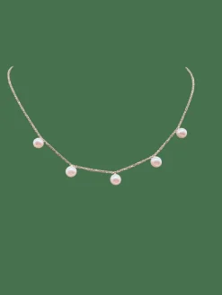Collier or rose perles de culture