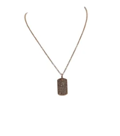 Collier or rose serti de diamants