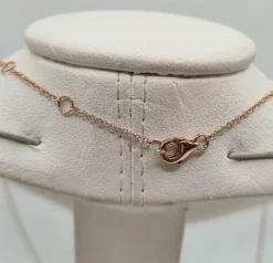 Collier or rose serti de diamants