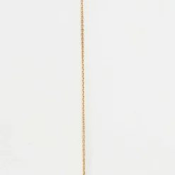 Collier or rose serti d’un saphir