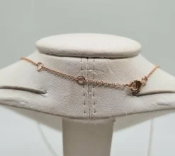 Collier or rose étoile de David serti de diamants