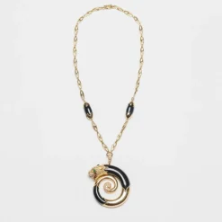 Collier Panthère Or jaune, diamants et onyx