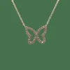 Collier papillon en Or jaune & diamants