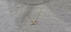 Collier papillon en Or jaune & diamants