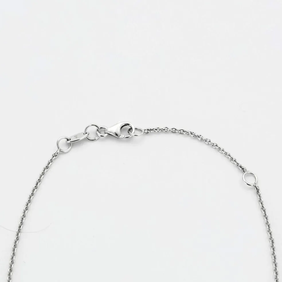 Collier papillon or blanc diamants