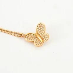 Collier papillon Or jaune Diamants