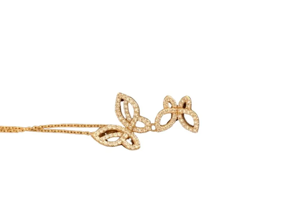 Collier Papillons Ponte Vecchio Or Jaune Diamants