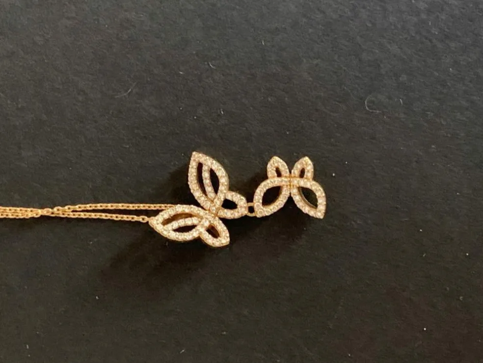 Collier Papillons Ponte Vecchio Or Jaune Diamants