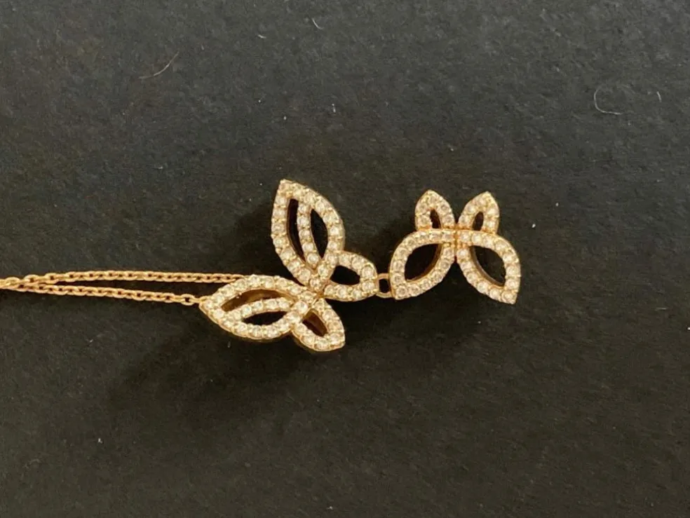 Collier Papillons Ponte Vecchio Or Jaune Diamants