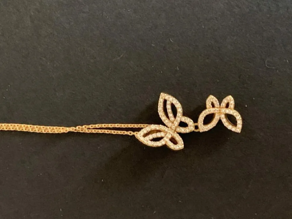 Collier Papillons Ponte Vecchio Or Jaune Diamants