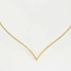Collier pavé de diamants or jaune