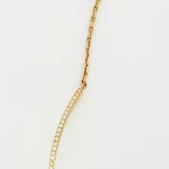 Collier pavé de diamants or jaune