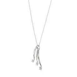 Collier pendentif 3 diamants