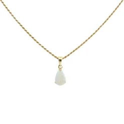 Collier pendentif - Or jaune & Opale