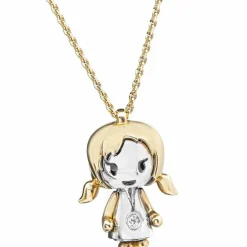 Collier pendentif 2 Ors Diamant