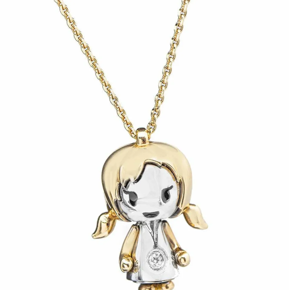 Collier pendentif 2 Ors Diamant