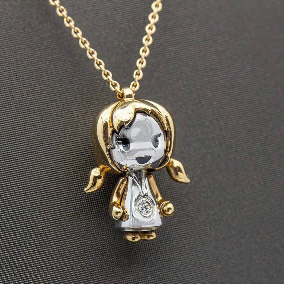 Collier pendentif 2 Ors Diamant