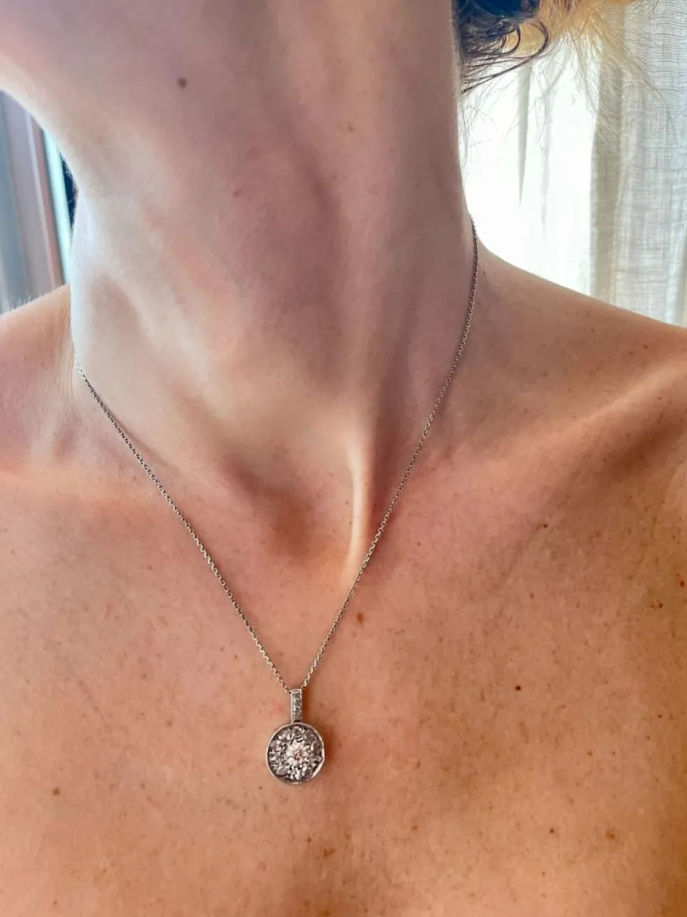 Collier pendentif Art Déco Diamant