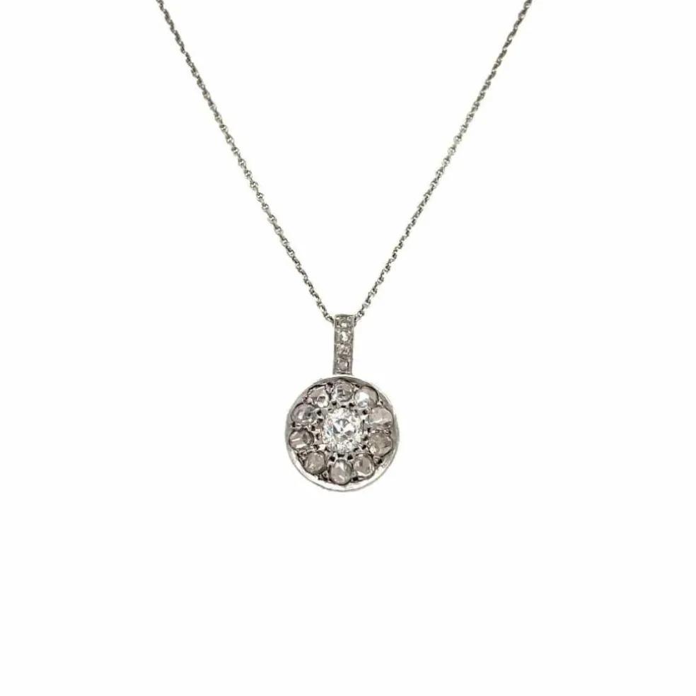 Collier pendentif Art Déco Diamant