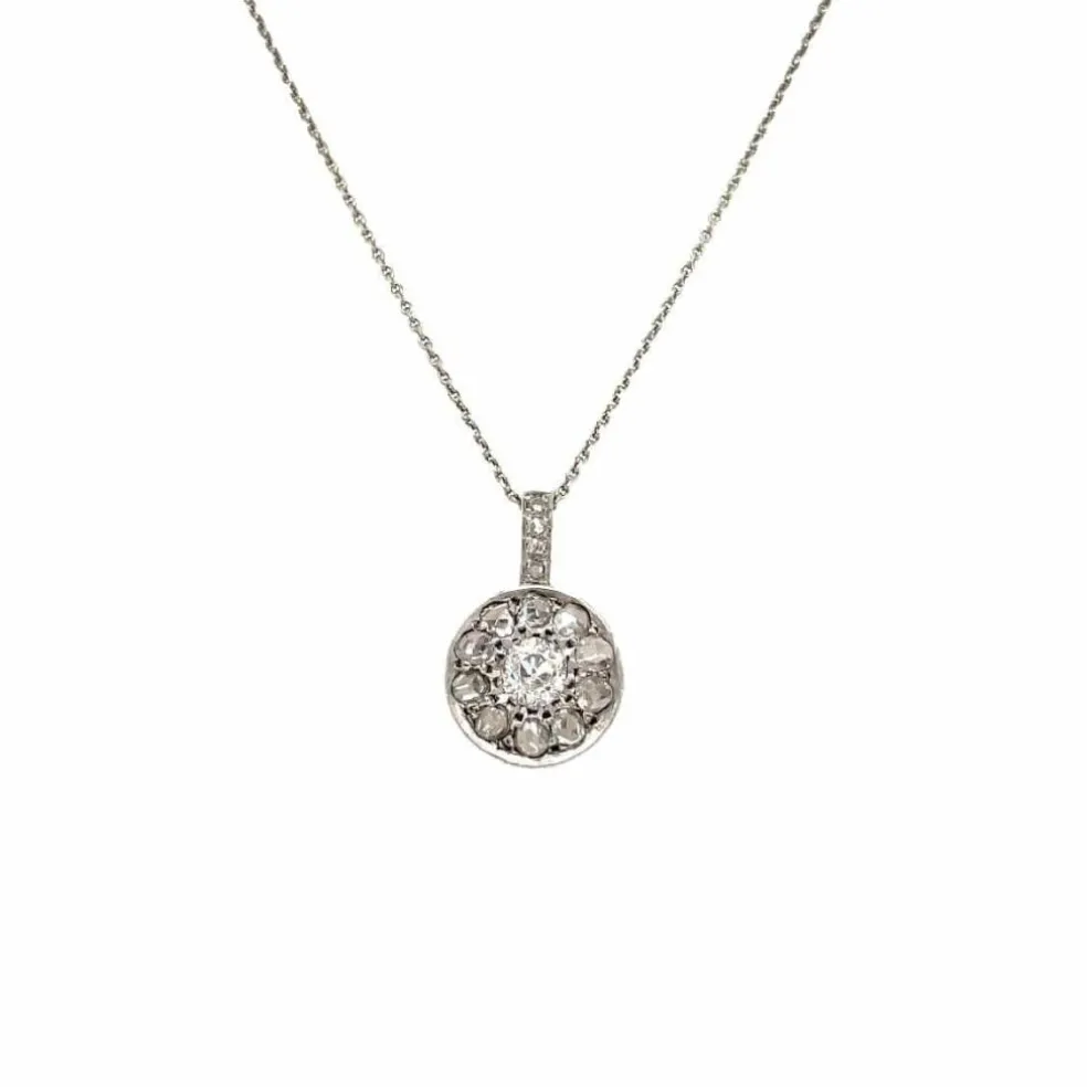 Collier pendentif Art Déco Diamant