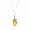 Collier pendentif Citrine Diamants