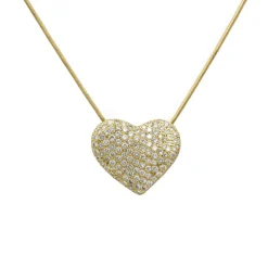 Collier Pendentif Coeur - Or et diamants