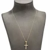 Collier pendentif croix en or et diamants