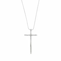 Collier pendentif croix et diamants