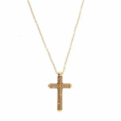 Collier Pendentif croix et diamants