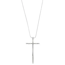Collier pendentif croix et diamants